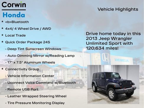 Used 2013 Jeep Wrangler Unlimited Sport image 7