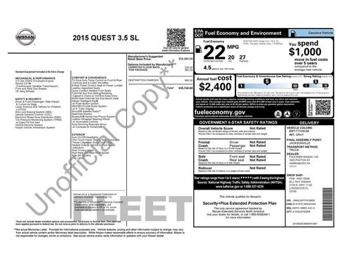 Used 2015 Nissan Quest SL w/ Tow Package FWD image 10