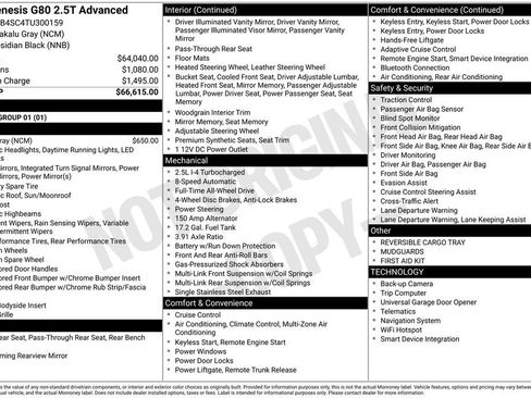 Certified 2026 Genesis G80 2.5T Advanced AWD/4WD image 24