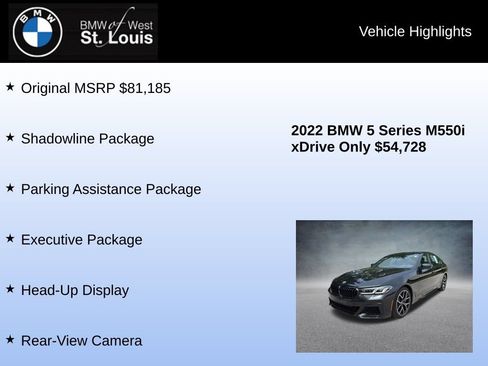 Used 2022 BMW M550i xDrive w/ Executive Package AWD/4WD image 8
