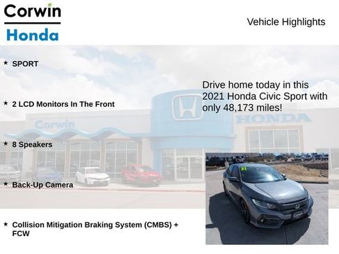 Used 2021 Honda Civic Sport image 6