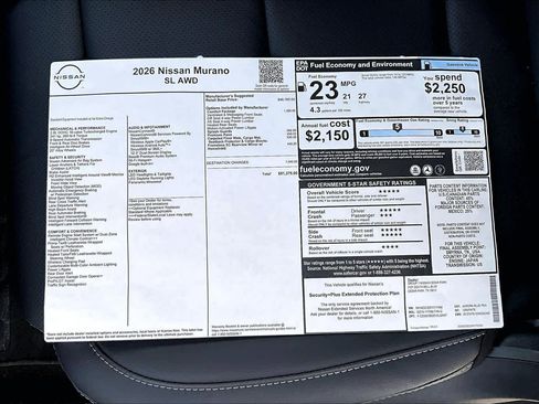 New 2026 Nissan Murano SL image 21