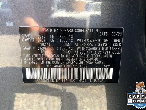 Certified 2023 Subaru Outback Touring XT AWD/4WD image 33