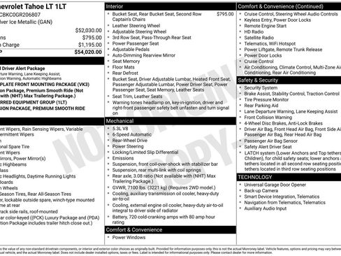 Used 2016 Chevrolet Tahoe LT RWD image 2