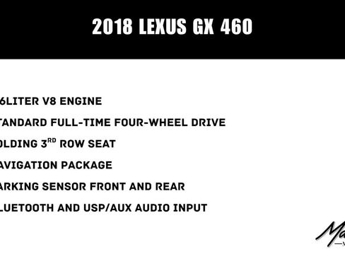 Used 2018 Lexus GX 460 w/ Navigation Package AWD/4WD image 2