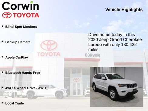 Used 2020 Jeep Grand Cherokee Laredo AWD/4WD image 6