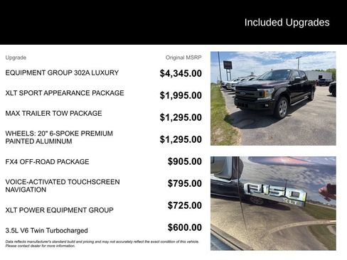 Used 2019 Ford F150 XLT w/ Equipment Group 302A Luxury AWD/4WD image 6