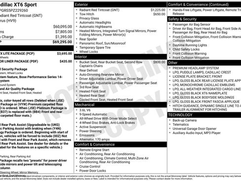 Certified 2023 Cadillac XT6 Sport w/ LPO, Onyx Lite Package image 43