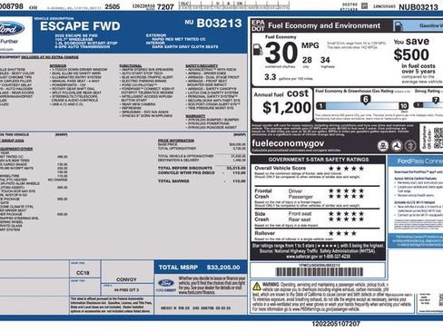 Used 2022 Ford Escape SE w/ Convenience Package FWD image 35