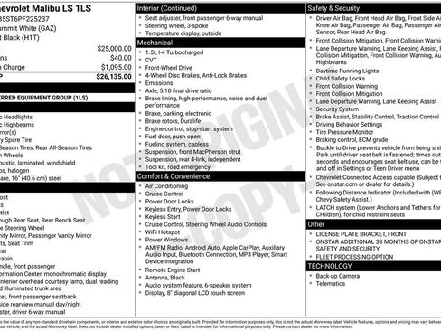 Used 2023 Chevrolet Malibu LS image 1