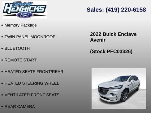 Used 2022 Buick Enclave Avenir w/ LPO, Floor Liner Package AWD/4WD image 12