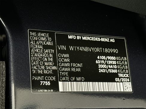 Certified 2024 Mercedes-Benz Sprinter 144 Cargo image 31