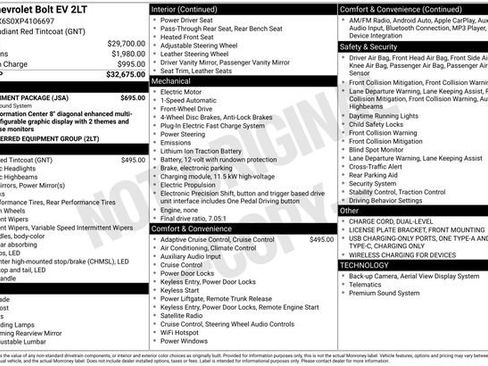 Used 2023 Chevrolet Bolt LT w/ Infotainment Package image 2