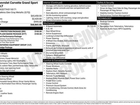 Used 2017 Chevrolet Corvette Grand Sport w/ Carbon Flash Badge Package RWD image 29