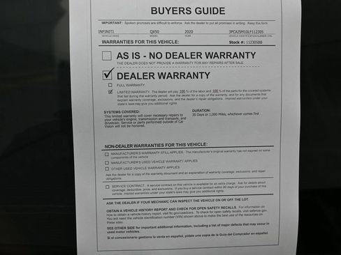 Used 2020 INFINITI QX50 Luxe w/ Navigation Package image 39