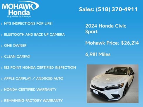 Certified 2024 Honda Civic Sport image 8