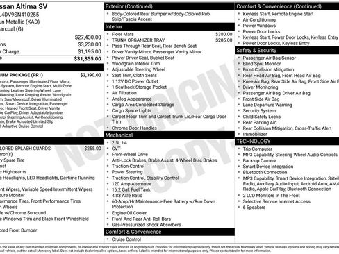 Certified 2025 Nissan Altima 2.5 SV w/ SV Premium Package FWD image 33