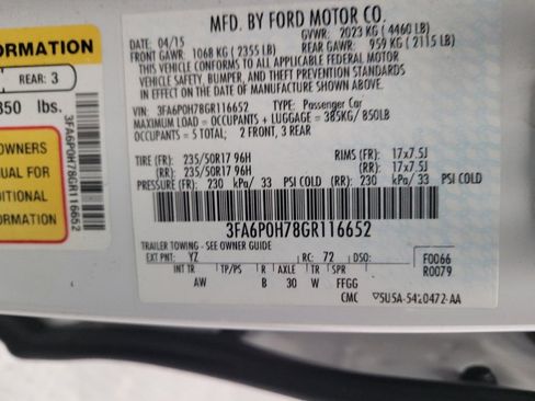 Used 2016 Ford Fusion SE FWD image 33