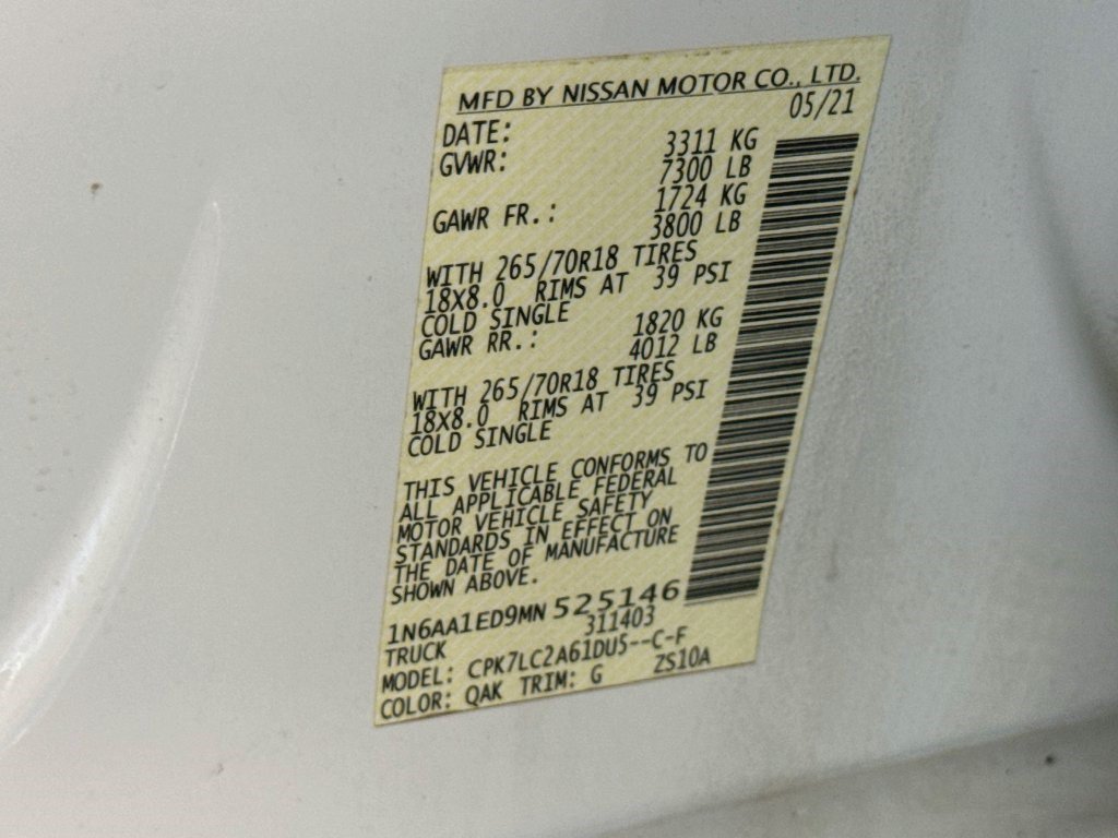 Used 2021 Nissan Titan SV w/ SV Convenience Package AWD/4WD image 38