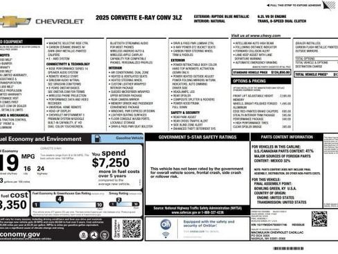 Used 2025 Chevrolet Corvette E-Ray w/ Stealth Interior Trim Package AWD/4WD image 4