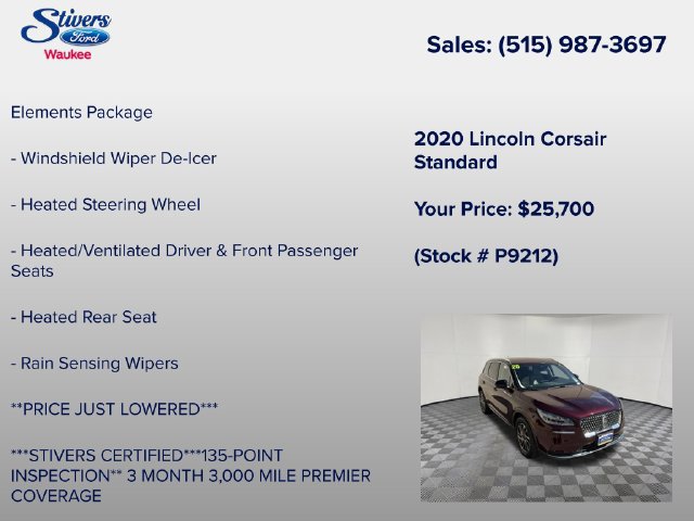 Used 2020 Lincoln Corsair AWD w/ Equipment Group 101A image 16