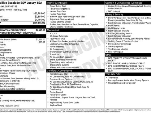 Used 2022 Cadillac Escalade ESV Luxury w/ LPO, Illumination Package AWD/4WD image 27