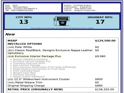 Used 2019 Mercedes-Benz G 550 image 4