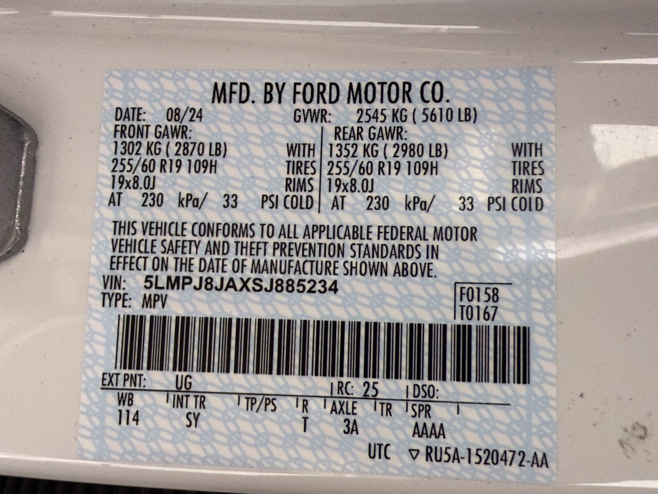 Used 2025 Lincoln Nautilus Premier w/ Equipment Group 102A AWD/4WD image 24