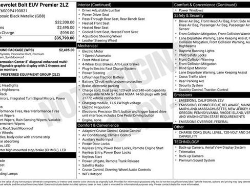 Certified 2023 Chevrolet Bolt EUV Premier w/ Sun & Sound Package image 6