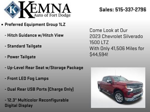 Used 2023 Chevrolet Silverado 1500 LTZ w/ Technology Package image 16