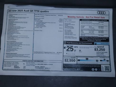 Used 2025 Audi Q5 Premium w/ Convenience Package AWD/4WD image 10