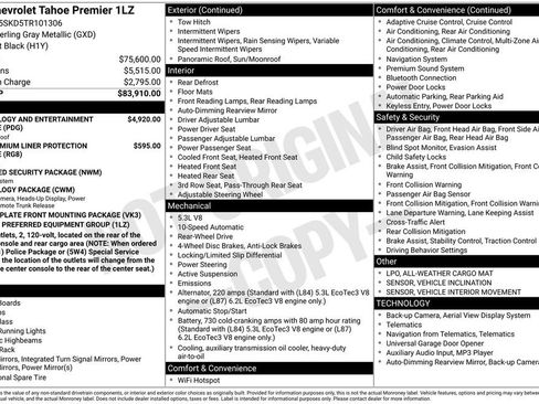 New 2026 Chevrolet Tahoe Premier RWD image 4