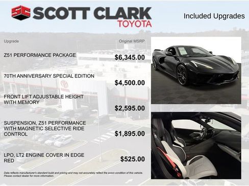 Used 2023 Chevrolet Corvette Stingray Premium Cpe w/ Z51 Performance Package RWD image 4