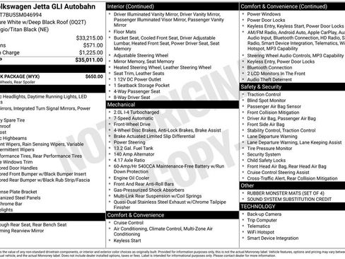 Used 2025 Volkswagen Jetta GLI Autobahn w/ GLI Black Package image 1