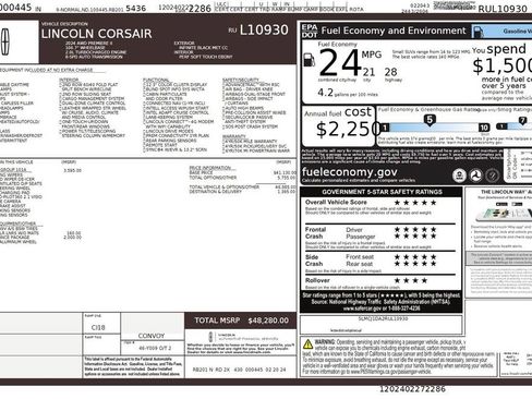 Used 2024 Lincoln Corsair AWD w/ Equipment Group 101A image 43