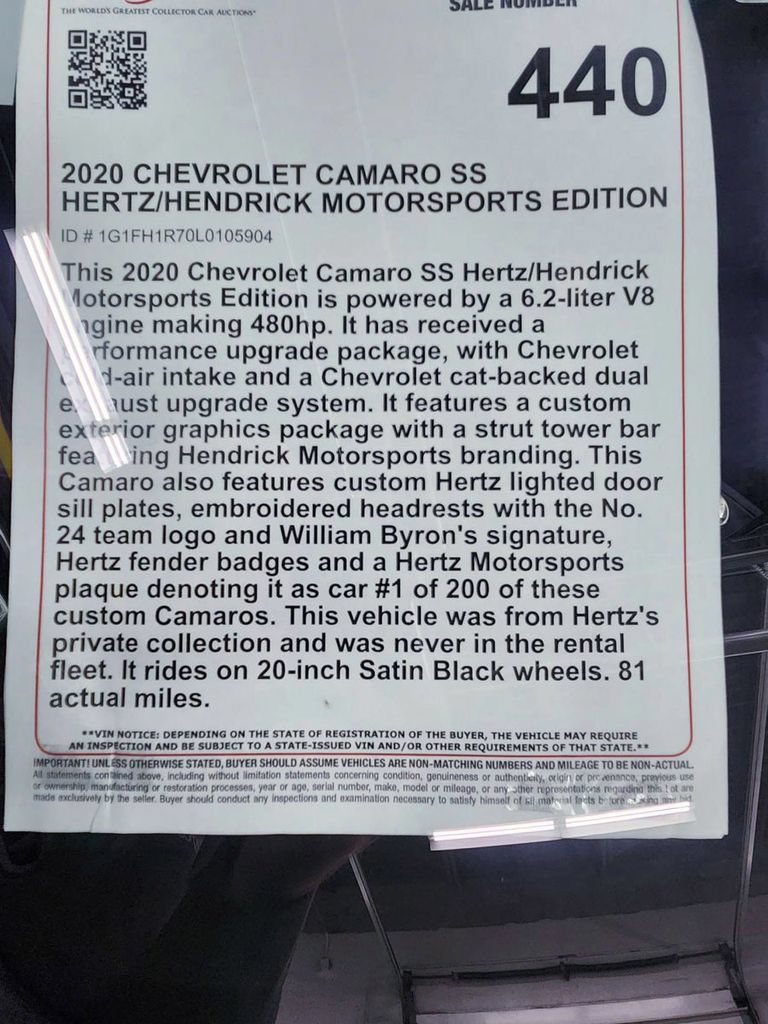 Used 2020 Chevrolet Camaro SS RWD image 37