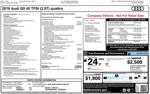 Used 2019 Audi Q5 2.0T Premium Plus w/ Premium Plus Package AWD/4WD image 11
