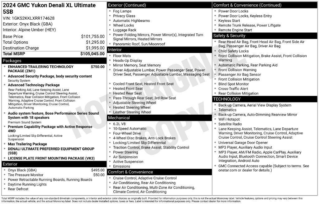 Used 2024 GMC Yukon XL Denali Ultimate AWD/4WD image 28