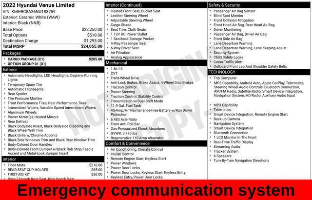 Used 2022 Hyundai Venue Limited w/ Cargo Package FWD image 26