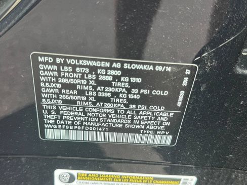 Used 2015 Volkswagen Touareg VR6 AWD/4WD image 16