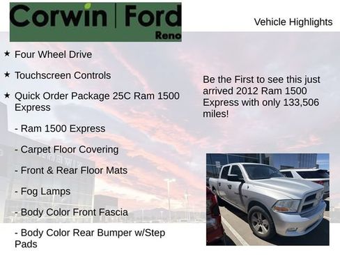 Used 2012 RAM 1500 Express w/ ST Popular Equipment Group AWD/4WD image 4