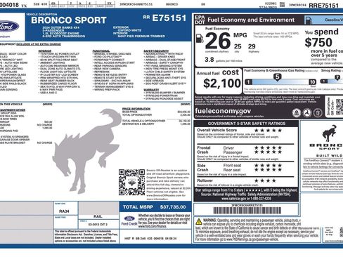 Used 2024 Ford Bronco Sport Outer Banks w/ Tech Package AWD/4WD image 31