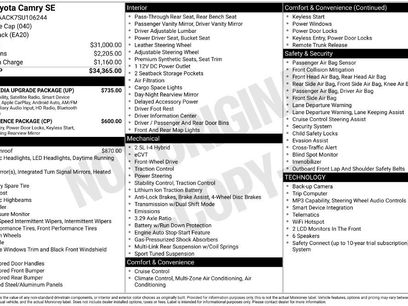 Used 2025 Toyota Camry SE w/ Multimedia Upgrade Package