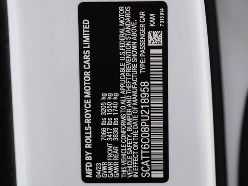 Certified 2023 Rolls-Royce Phantom Sedan image 61