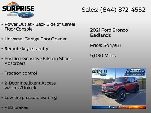 Used 2021 Ford Bronco Badlands AWD/4WD image 19