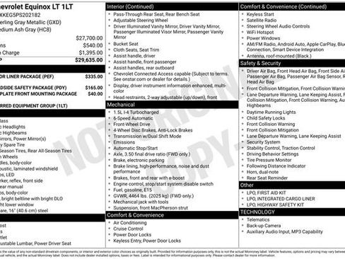 Used 2023 Chevrolet Equinox LT w/ LPO, Floor Liner Package image 6