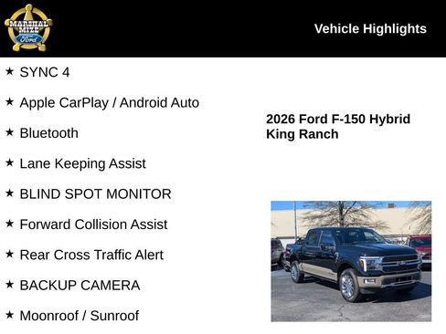 New 2026 Ford F150 King Ranch w/ Equipment Group 601A High image 2