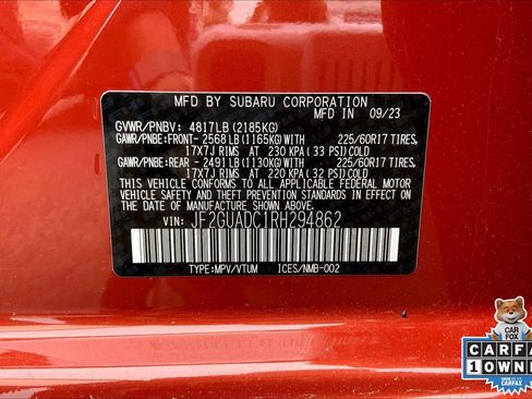 Certified 2024 Subaru Crosstrek 2.0i Premium AWD/4WD image 33