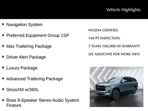 Used 2024 Chevrolet Tahoe RST w/ Luxury Package AWD/4WD image 6