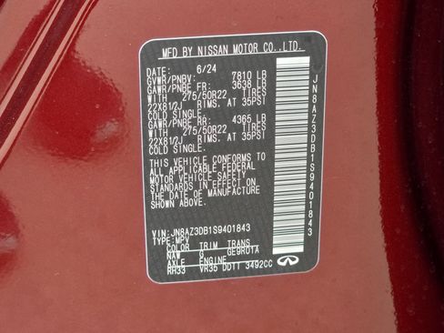 Certified 2025 INFINITI QX80 Sensory AWD/4WD image 34